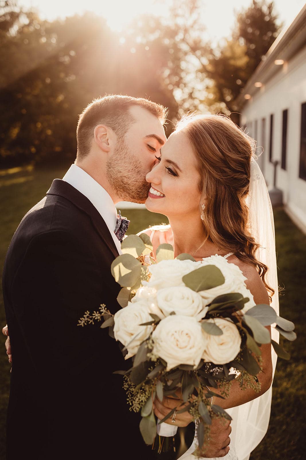 Bride smiling